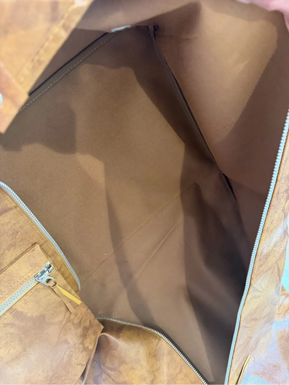 Amazing vintage Brown Leather Garment Bag American Tourister